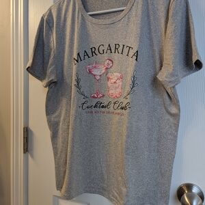 Margarita cocktail club save water drink margs graphic crew shirt women novelty